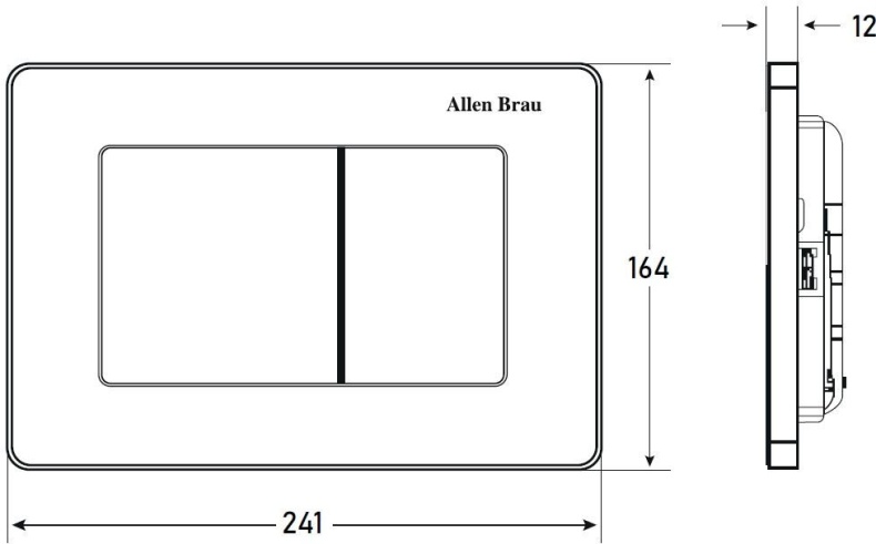 Клавиша смыва Allen Brau Infinity сталь матовый 9.20006.BN - 1