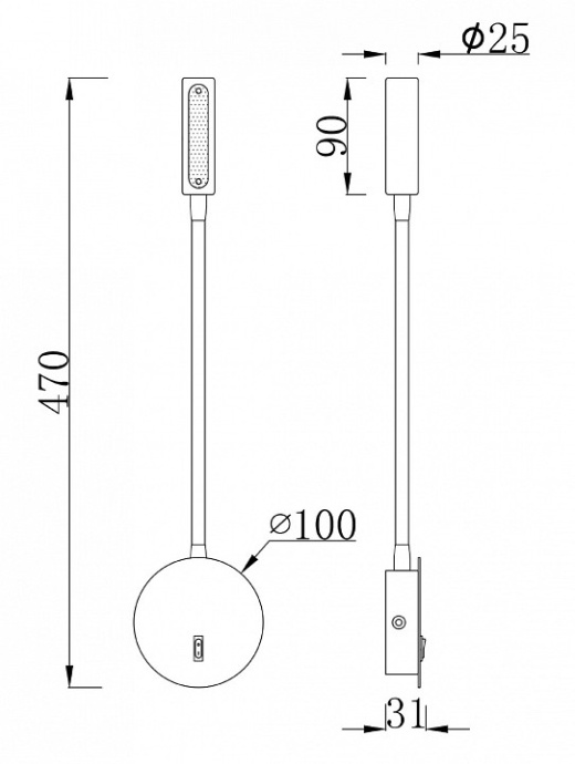 Бра Maytoni Stem C035WL-L3B3K - 1