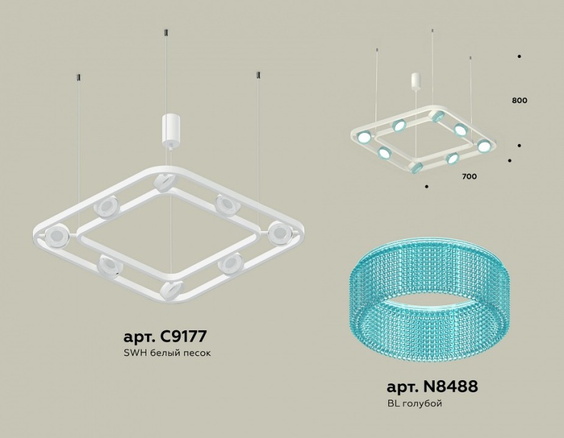 Подвесная люстра Ambrella Light XB XB9177201 - 2