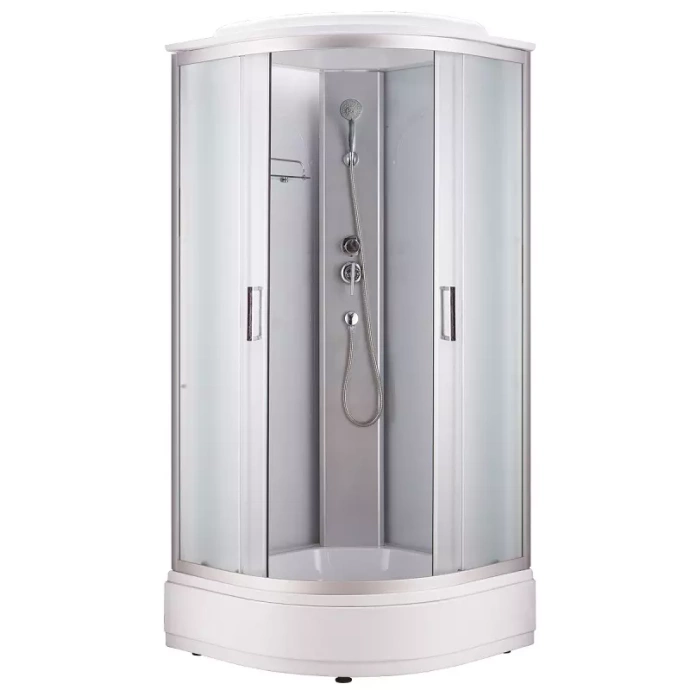 Душевая кабина Royal Bath 80х80 профиль сатин стекло матовое  RB-EKO80CK-WM - 0