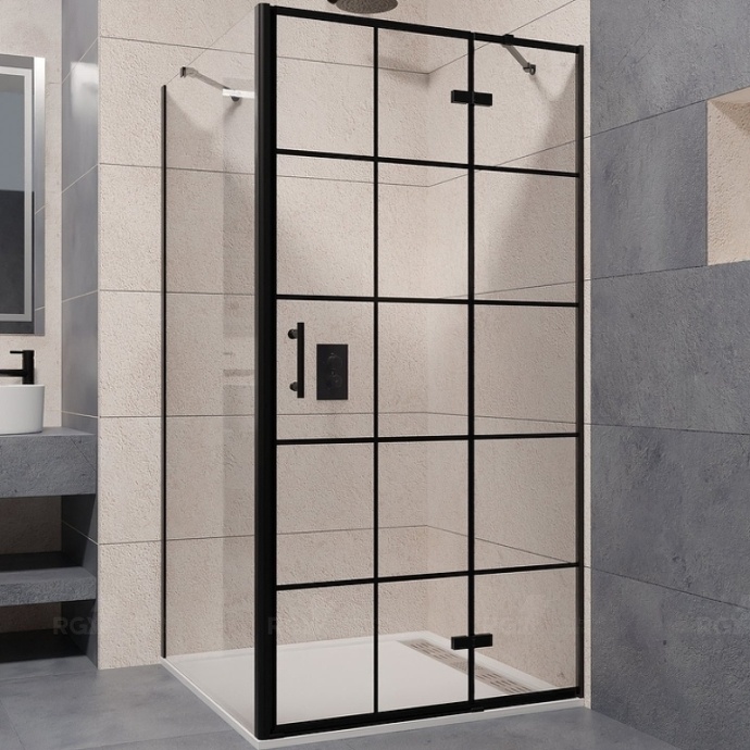 Душевой уголок RGW Passage PA-77B R 120x70 профиль черный стекло прозрачное 41087727-084R - 0