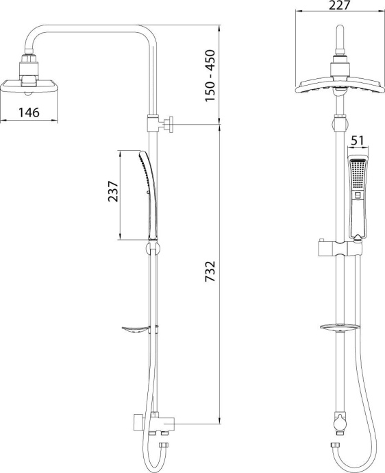 Душевая стойка Lemark LM8806C - 1