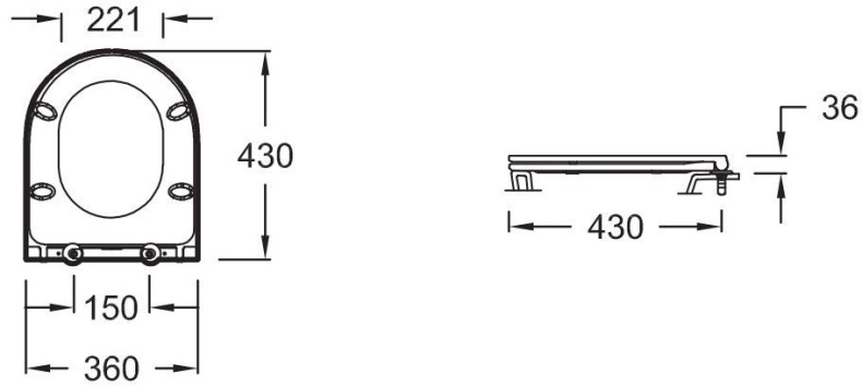 Комплект Jacob Delafon Rodin+ E21749RU-00 кнопка хром - 9