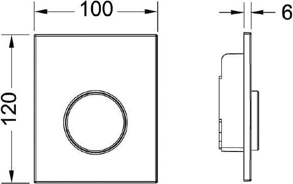 Кнопка смыва TECE Loop Urinal 9242626 хром - 2