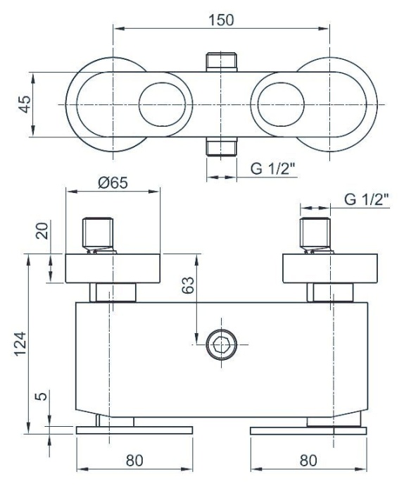 Смеситель Cezares Butterfly DM 04 для душа BUTTERFLY-DM-04 - 1