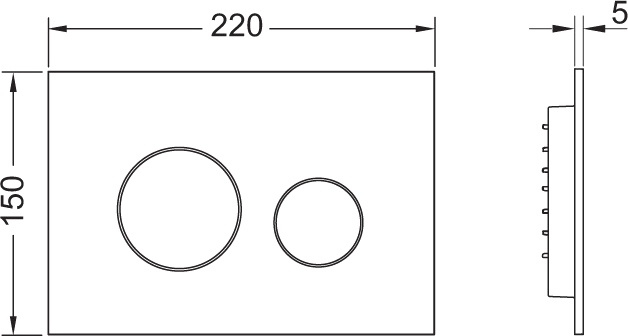 Кнопка смыва TECE Loop 9240922 хром матовый - 1