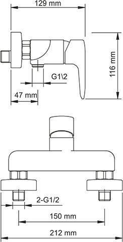 Смеситель Wasserkraft Vils 5602 для душа - 2