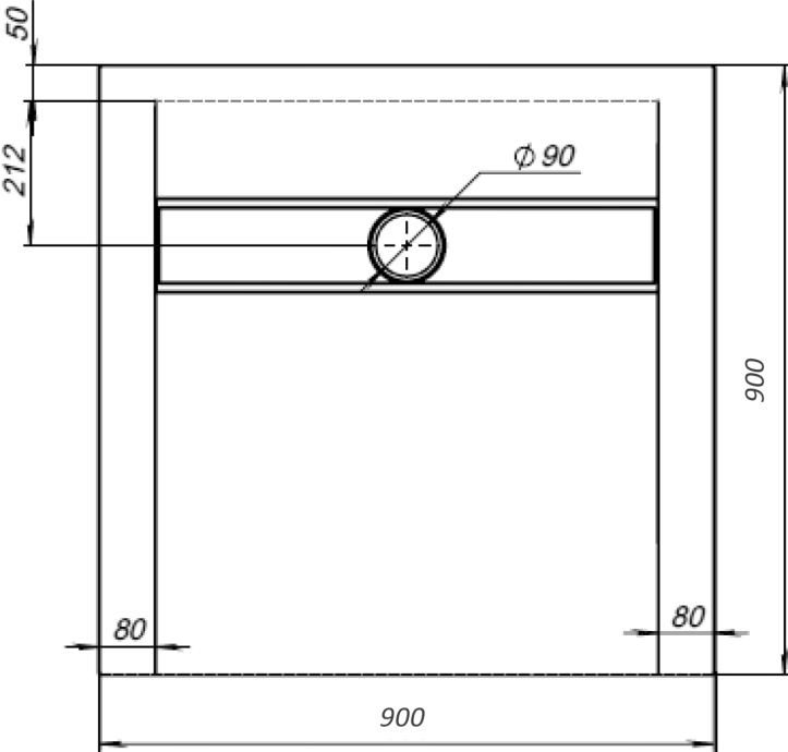 Поддон для душа STWORKI Эстерсунд 90x90 белый камень, с сифоном 264998 - 9