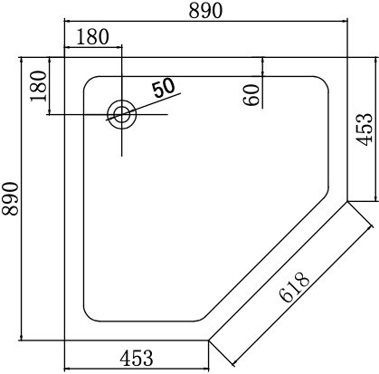 Поддон для душа Agger A03 090TCR/T 90х90 A03-090TCR/T - 2