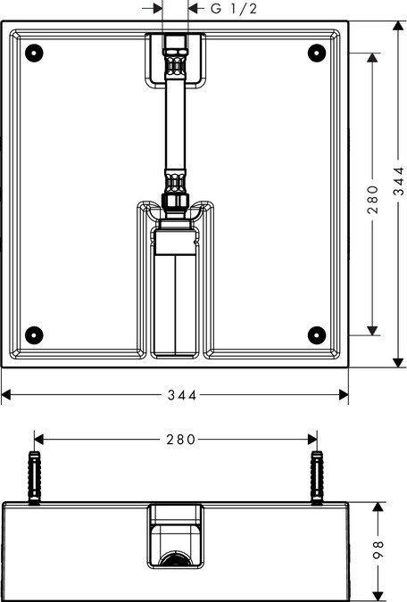 Монтажная коробка Hansgrohe 26254180 - 1