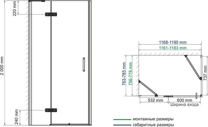 Душевой уголок Wasserkraft Aller White 10H06LW 120x80 см 10H06LWHITE - 4