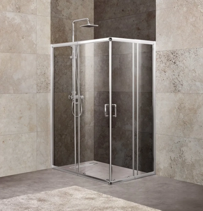 Душевая стенка BelBagno Unique 80х190 профиль хром стекло прозрачное UNIQUE-80-FIX-C-Cr - 1