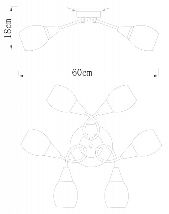 Потолочная люстра Arte Lamp Penny A2701PL-6WG - 1