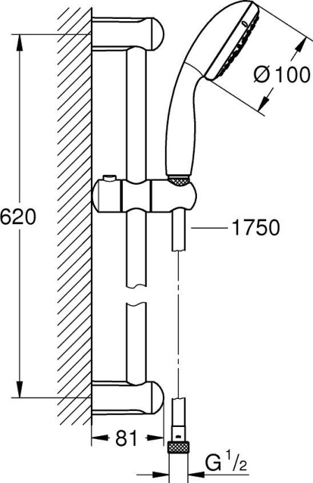 Душевой гарнитур Grohe Tempesta New 27794001 - 1