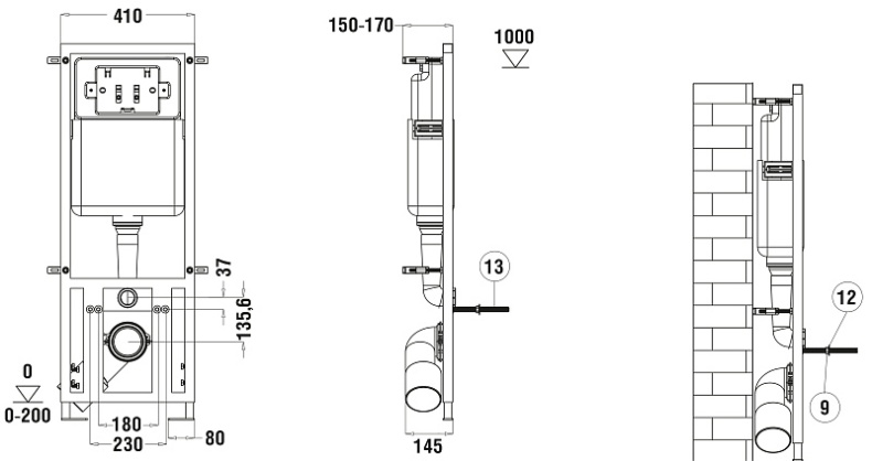 Комплект Weltwasser MARBERG 410 + MERZBACH 004 GL-WT + MAR 410 SE  10000006490 - 5