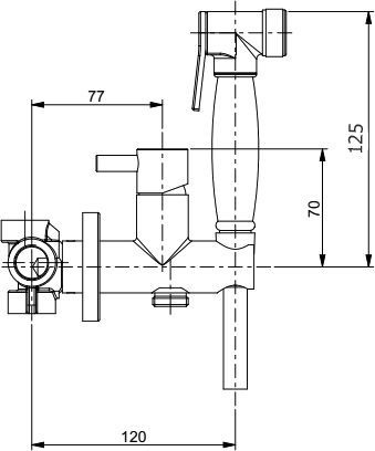 Гигиенический душ Webert Elio EL870303015PVC со смесителем, хром - 1