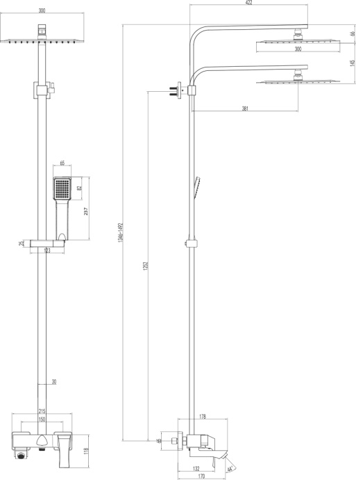 Душевая стойка Lemark Unit LM4562C - 2