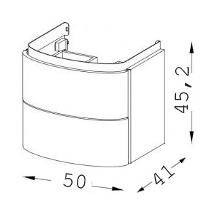 Тумба под раковину Jacob Delafon  50 см  EB1102-V13 - 2