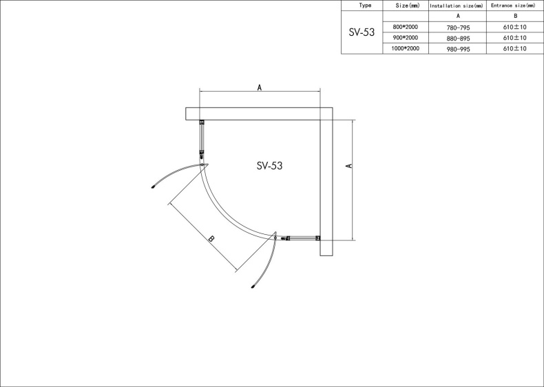 Душевой уголок RGW Stilvoll 06325300-14 100x100x200 профиль черный - 4