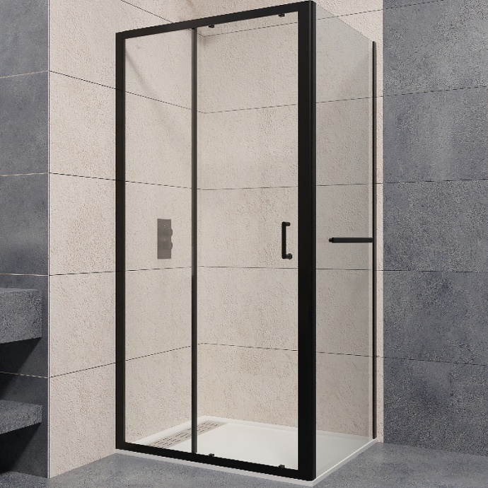 Душевой уголок RGW Passage PA-74-1B 120x100 профиль черный стекло прозрачное 4108741120-14 - 0