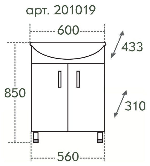 Комплект мебели Санта Грация 60 белый - 9