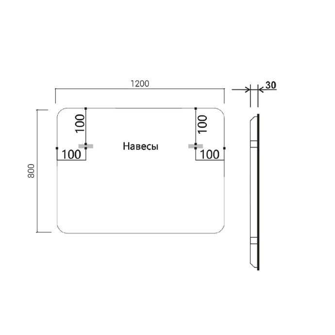 Зеркало Vincea 120х80 c подсветкой VLM-3VC120 - 1