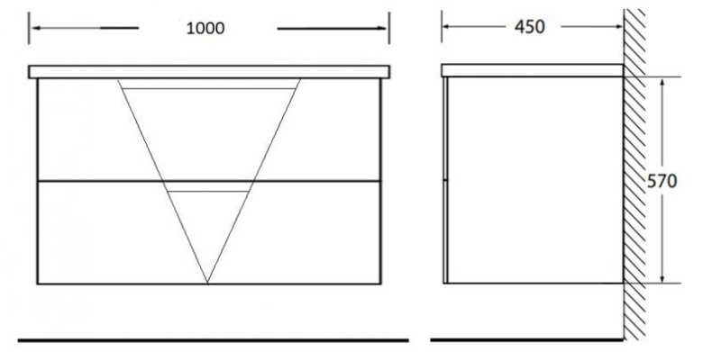 Комплект мебели BelBagno Vittoria 100 черный матовый - 16