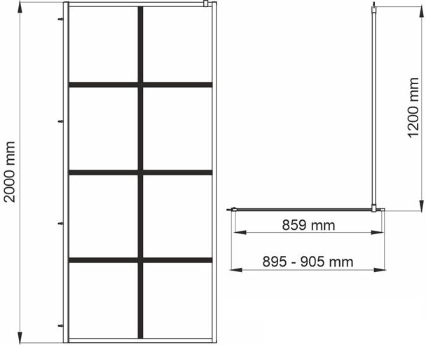 Душевая перегородка Wasserkraft Glan 66W39 - 2