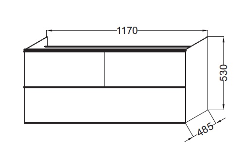 Тумба под раковину Jacob Delafon Odeon Up 117 см  EB892-N18 - 3