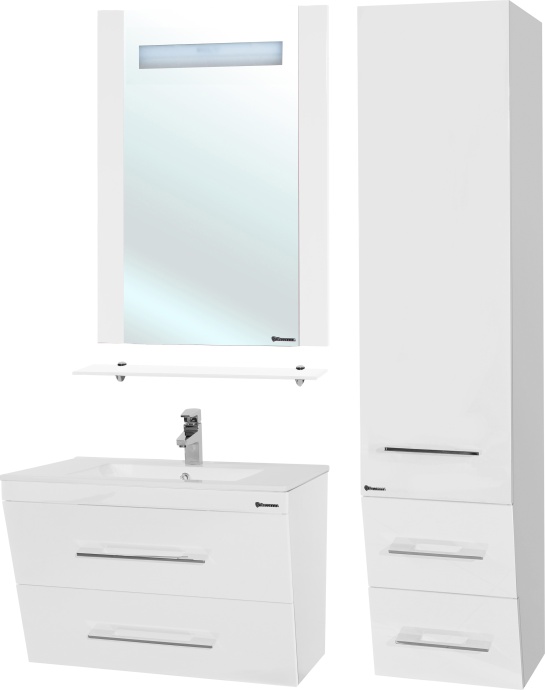 Зеркало Bellezza Берта подвесная 60 белое 4610709050013 - 1