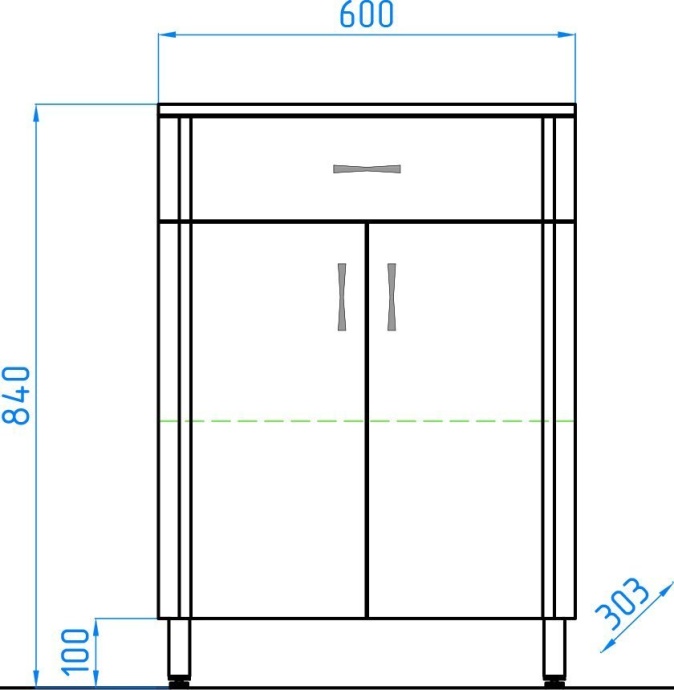 Тумба Style Line Эко Стандарт ТН 60 белая ЛС-00000230 - 5