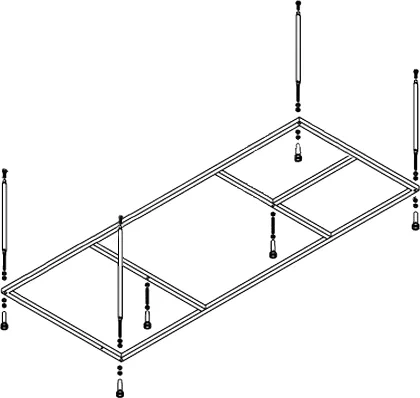 Каркас для акриловой ванны ECO / MODENA  EMP-180-80-MF-R - 0