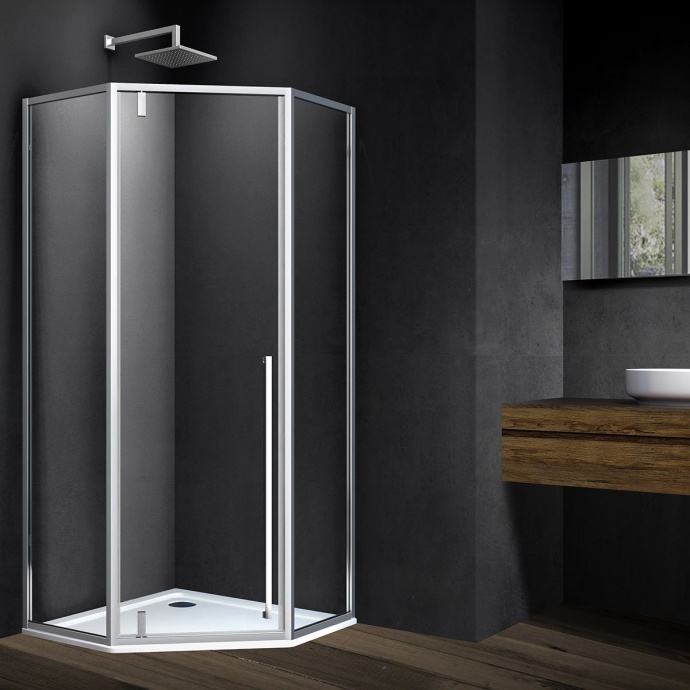 Душевой уголок Vincea Penta VSP-3P100CL 100x100, профиль хром, стекло прозрачное - 0
