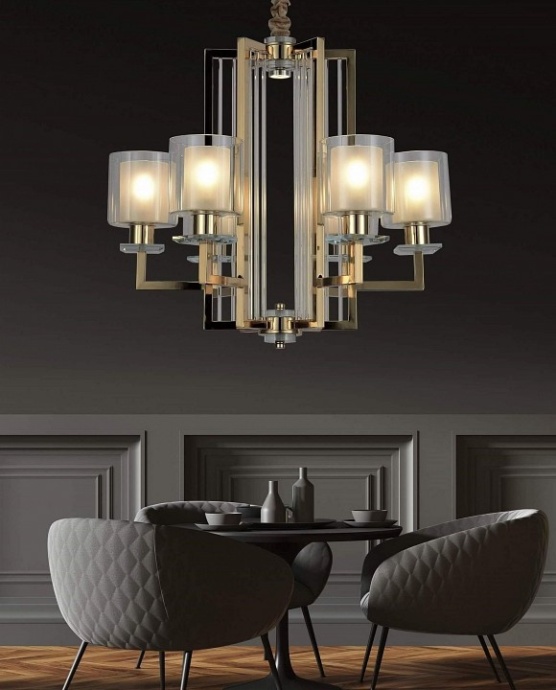 Подвесная люстра LUMINA DECO Manhattan LDP 8012-6 F.GD - 1