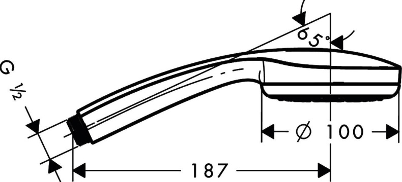 Душевая лейка Hansgrohe Croma 100 1jet 28580000 - 7