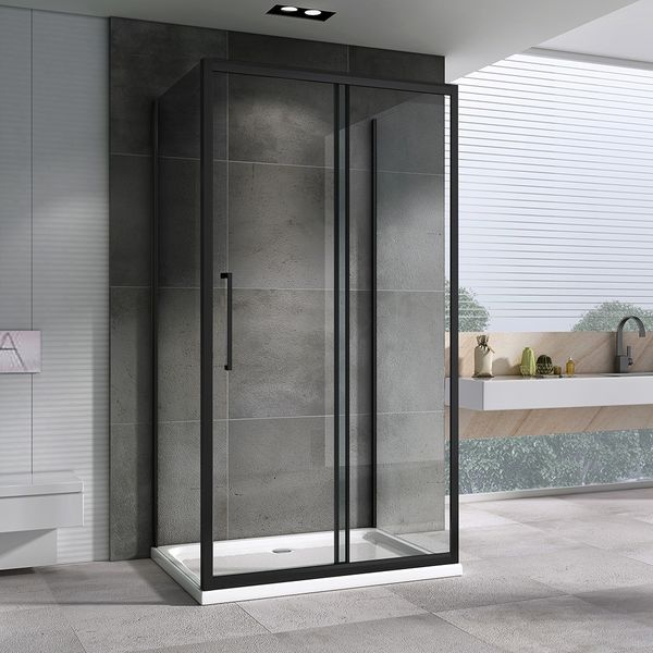 Душевой уголок Abber Schwarzer Diamant 170х90 черный  AG30170BH-S90B-S90B - 1