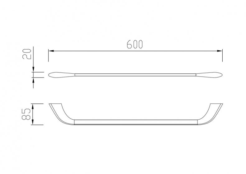 Полотенцедержатель ABBER Nord черный матовый AA1552B - 2