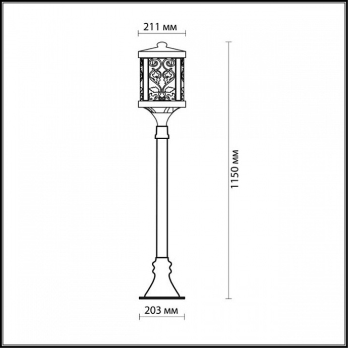 Уличный светильник Odeon Light Nature Lagra 2286/1A - 2