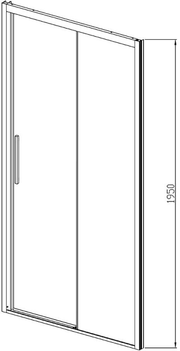 Душевая дверь в нишу Vincea Soft VDS-3SO120CLB 120 см, стекло прозрачное, профиль черный - 1