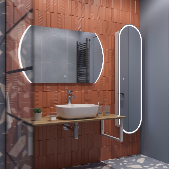 Столешница с раковиной DIWO Элиста 120 светлое дерево, с раковиной Moduo 50 Square 555763 - 2