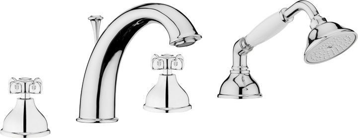 Смеситель Webert Ottocento OT730101015 хром, на борт ванны - 0