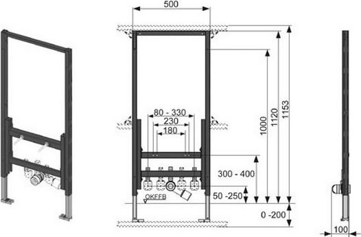 Система инсталляции для биде TECE TECEprofil 9330000 - 3