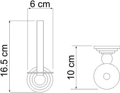 Держатель туалетной бумаги Wasserkraft Ammer K-7097 - 2