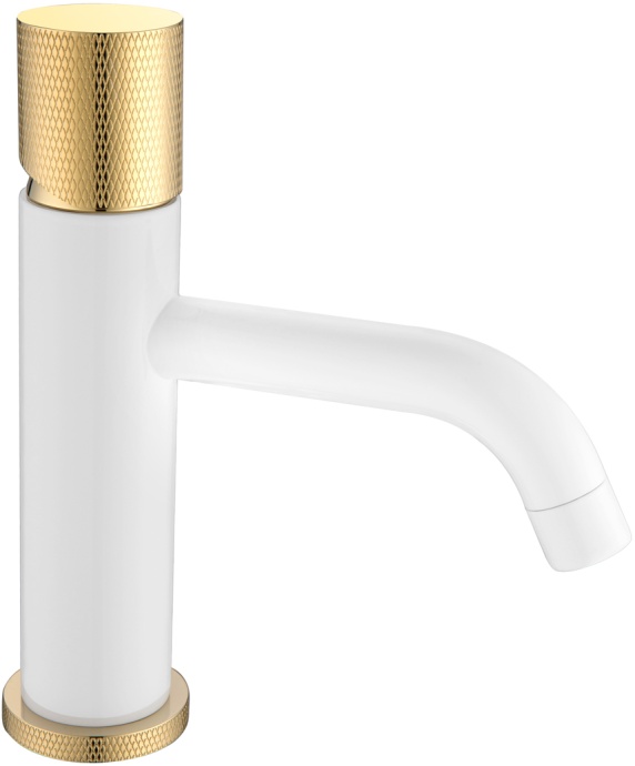 Смеситель Boheme Stick 121-WG.2 для раковины, white touch gold - 0