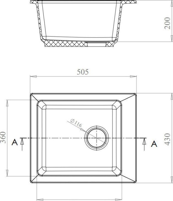 Мойка кухонная GranFest Practic GF-P505 серый P-505 сер - 2