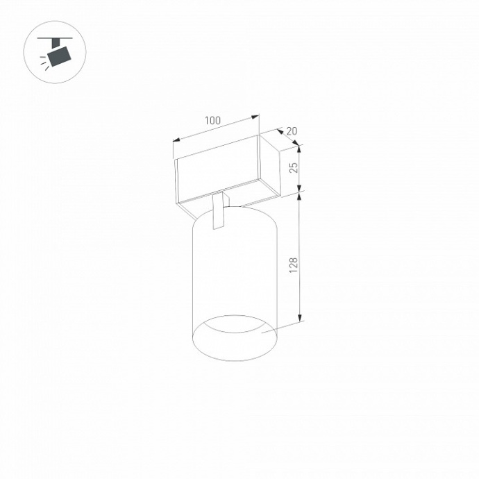 Трековый светодиодный светильник для магнитного шинопровода Arlight Mag-Spot-25-R120-12W Day4000 033241 - 5