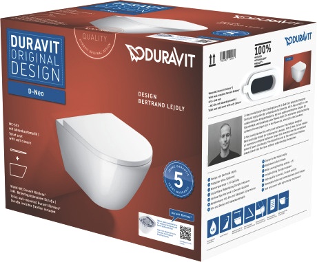 Унитаз подвесной Duravit D-Neo, безободковый 2577090000 - 9