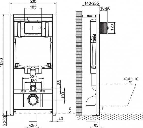 Система инсталляции для унитазов BelBagno BB002-80 - 4