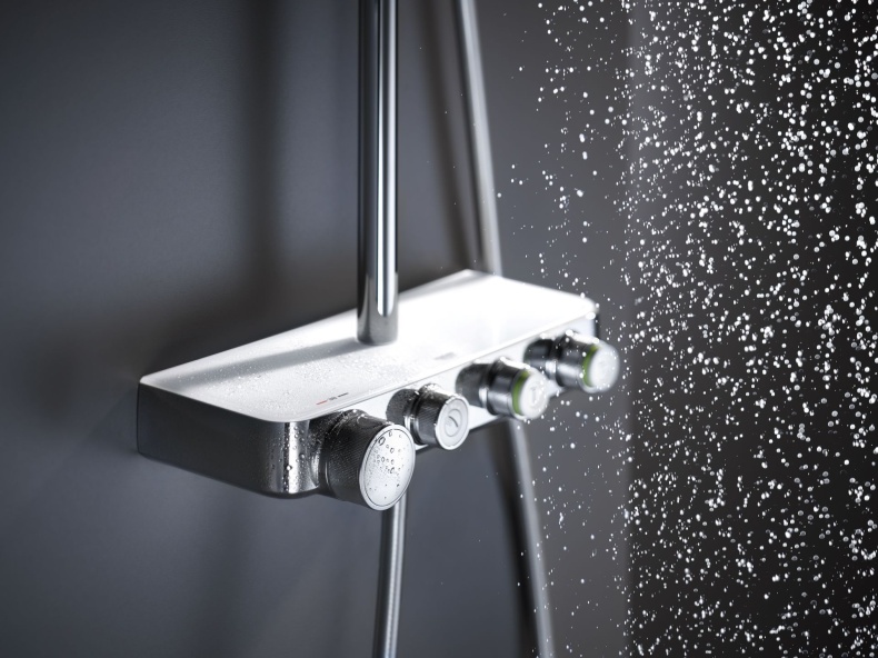 Душевая стойка Grohe Euphoria SmartControl 310 Duo Cube 26508LS0 белая луна, с термостатом - 2