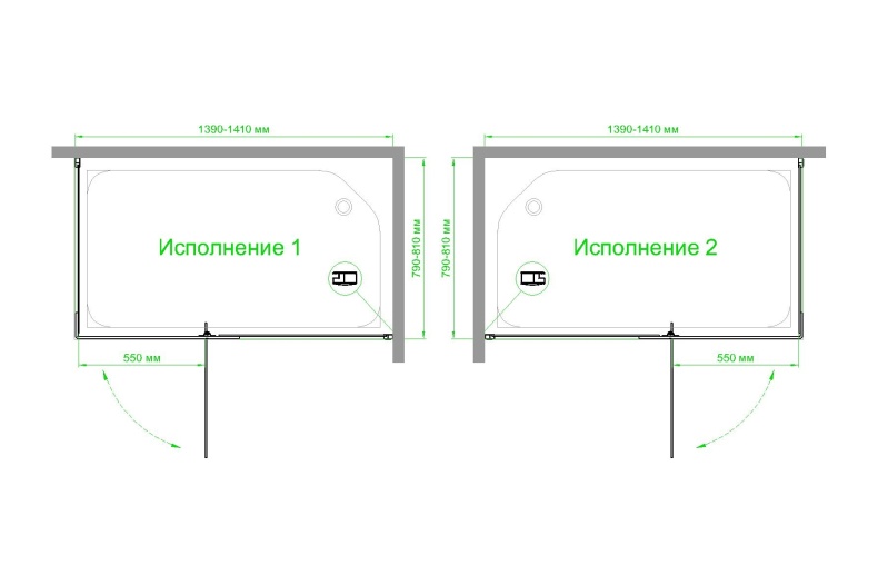 Душевой уголок Royal Bath HPVD 140х80 профиль белый стекло матовое RB8140HPVD-C - 3